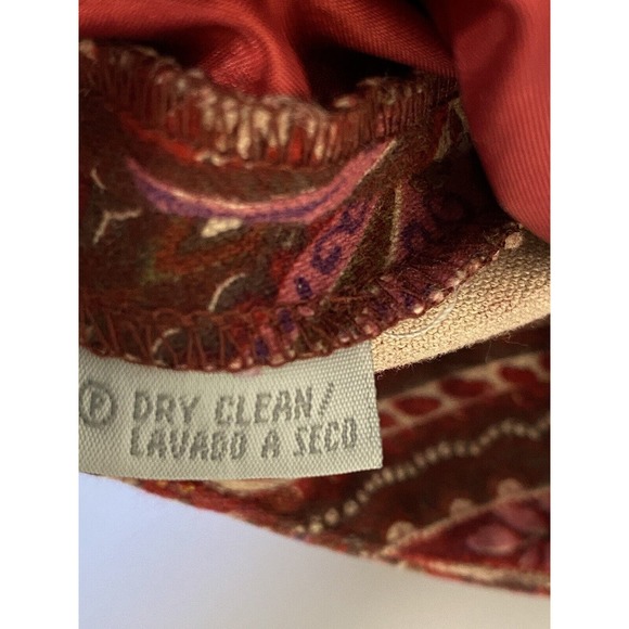 August Silk Logic Women Pants Size 14 Boot cut Red Paisley Print Stretch Boho - Picture 11 of 12